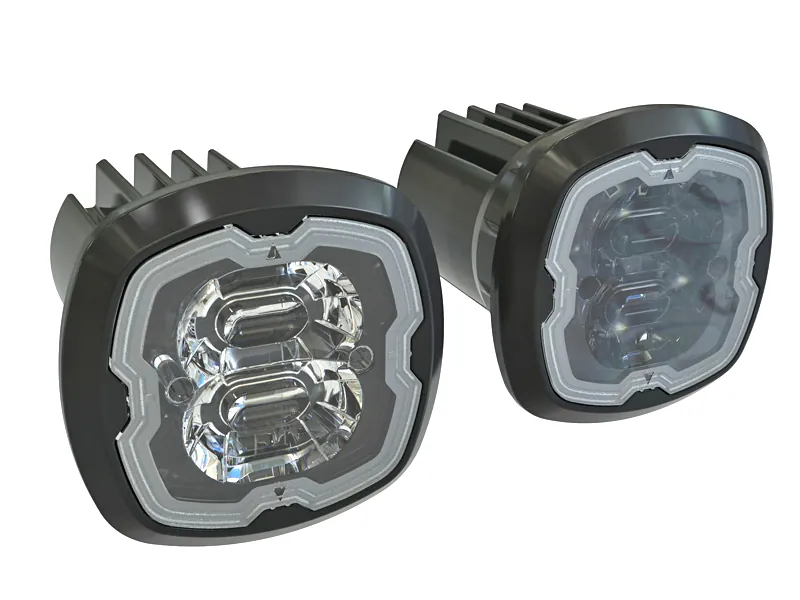 AXIXTECH LED Įspėjamasis Dviejų Spalvų Žibintas - IPX7, 12-24V, Aliuminio Korpusas, ECE R65 Class 2 Sertifikuotas - Attēls 2