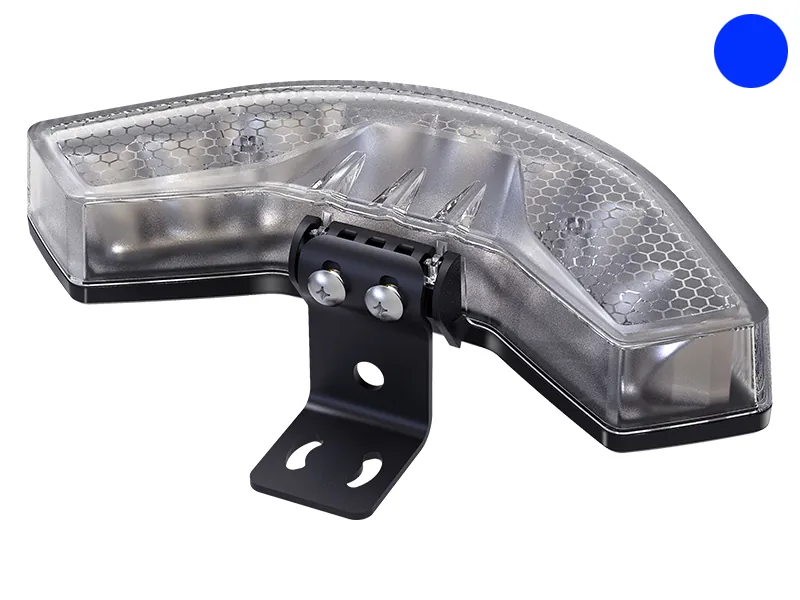 Axixtech Omni View LED įspėjamasis žibintas - 19W, ECE R65, 12-24V, 180° šviesos kampas, mėlyna šviesa