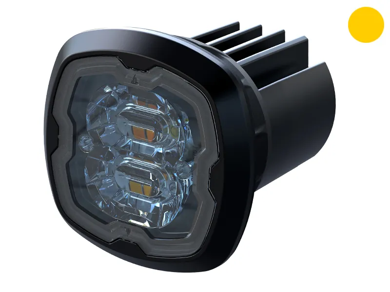 Axixtech Crown Series LED Įspėjamasis Žibintas - 12-24V, Gintarinė Šviesa, 6 High Power LED, IPX7