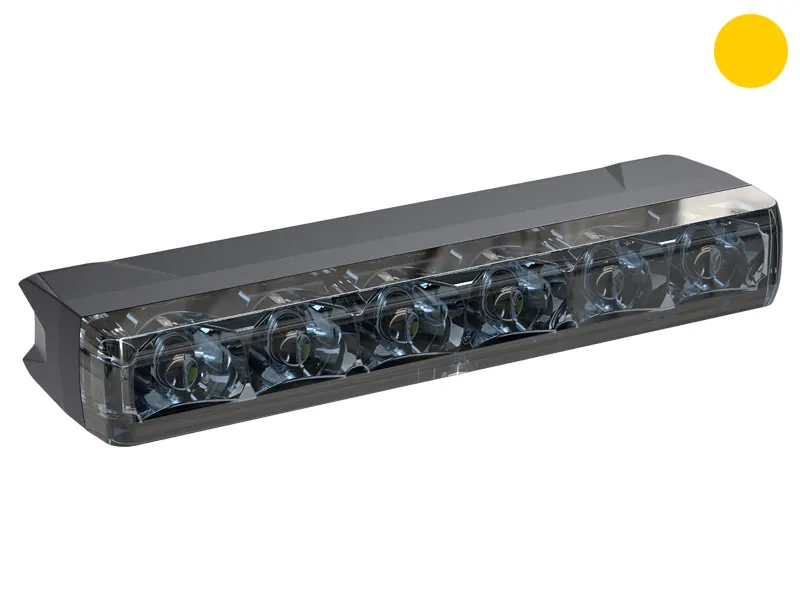 Axixtech Edge Dagger LED Įspėjamasis Žibintas - Siauro Profilio, 12-24V, IPX8, 6 Galingi LED