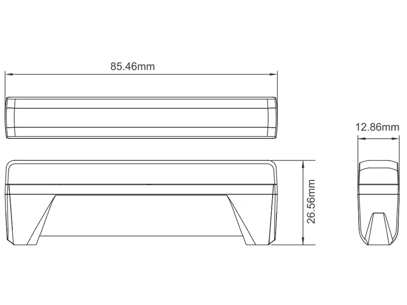 Axixtech Edge Dagger LED Įspėjamasis Žibintas - Siauro Profilio, 12-24V, IPX8, 6 Galingi LED - Attēls 5