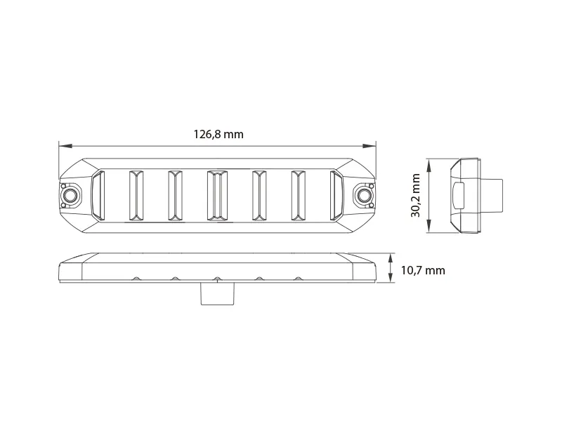 Optibeam FLEX LM6 Lankstus įspėjamasis žibintas, 12-24V, IP67, ECE R65 Class 2 sertifikuotas - Attēls 5