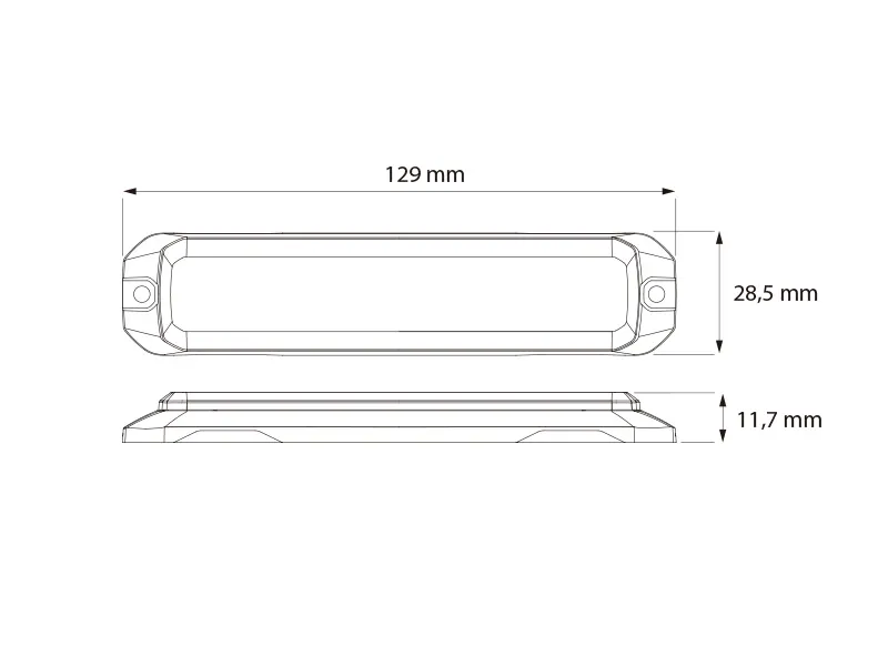 Optibeam Vector Six ICAO/MIL LED įspėjamasis žibintas, 12V, ECE R65 Class 2, MIL-STD-461G sertifikuotas - Attēls 4