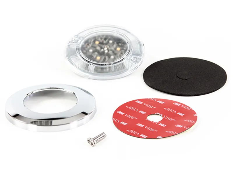 Apvalus LED Salono Apšvietimas - 6 LED Elementai - 390lm - 12-24V - Vandeniui Atsparus - Aliuminio Korpusas - Attēls 3