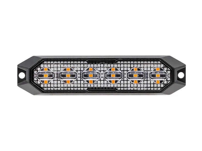 Truck Vision LED Įspėjamasis Žibintas su 6x3W LED, Polikarbonato lęšis, ECE R65 sertifikuotas, 12-24V - Attēls 2