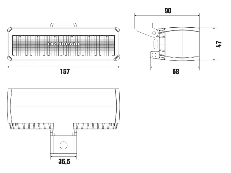 OPTIBEAM SlimX Flash LED Darbo Žibintas su Įspėjimo Funkcija 3060lm IP68 - Attēls 7