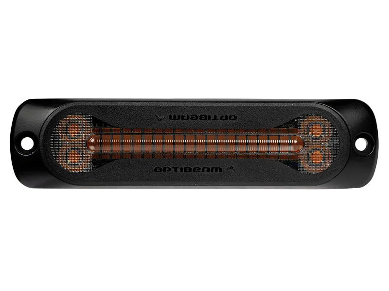 OPTIBEAM Dark Phantom SX6 LED Horizontalus Signalinis Žibintas - Geltonas, 24 LED, 12-24V, ECE R65/R10/R148 Sertifikuotas - Attēls 2