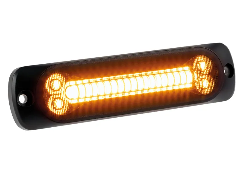 OPTIBEAM Dark Phantom SX6 LED Horizontalus Signalinis Žibintas - Geltonas, 24 LED, 12-24V, ECE R65/R10/R148 Sertifikuotas - Attēls 3