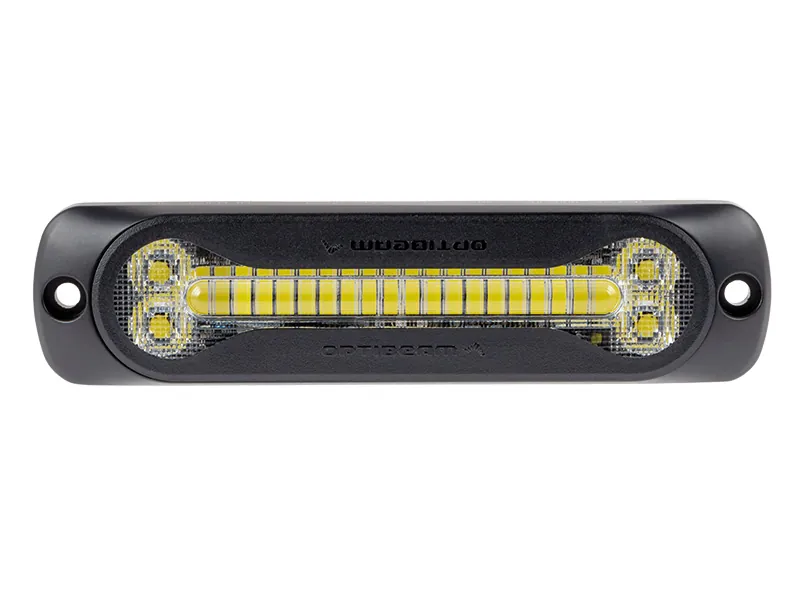 OPTIBEAM Dark Phantom SX6 LED horizontalus signalinis žibintas, 12-24V, Aliuminis korpusas, 24 LED - Attēls 2