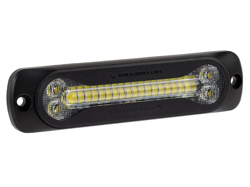 OPTIBEAM Dark Phantom SX6 LED horizontalus signalinis žibintas, 12-24V, Aliuminis korpusas, 24 LED - Attēls 4