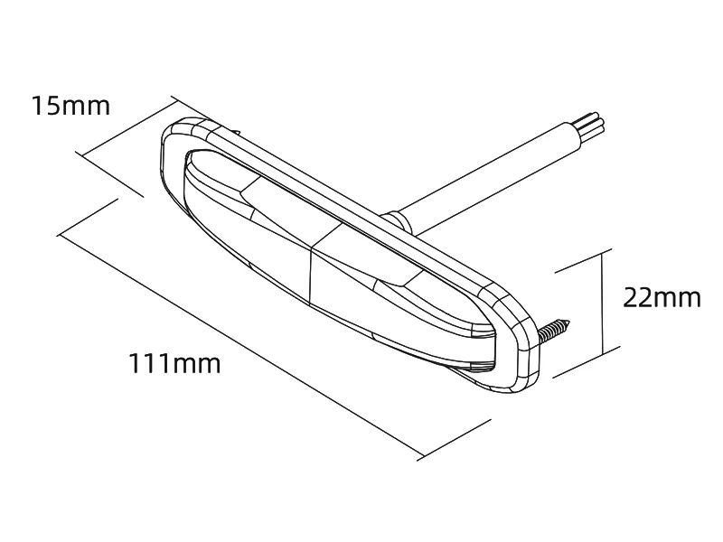 911Signal LED Horizontalus Signalinis Žibintas, Ultra-plonas 15mm, 12-24V, IP67/IP69K - Attēls 8