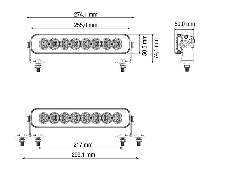 BULLBOY PROLINE REACTOR SINGLE 255 LED Darbo Žibintas-Panelis | 6600lm | 10-30V | Atsparus Dulkėms ir Vandeniui - Attēls 3
