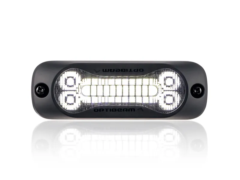 OPTIBEAM Dark Phantom SX3 LED įspėjamasis žibintas, baltas - Ledbarzibintai.lt