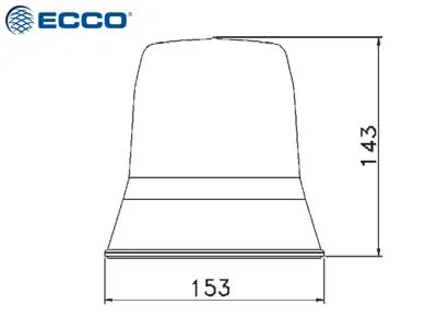 ECCO LED Švyturėlis Oro Uosto Technikai IP65 Gintarinės Spalvos - Ledbarzibintai.lt