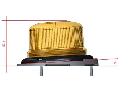 Universalus Švyturėlio Montavimo Pleištas - Nuožulnus 4° Kampo Adapteris iš NBR Medžiagos - Attēls 2