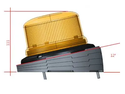 Universalus Švyturėlio Montavimo Pleištas - Nuožulnus 4° Kampo Adapteris iš NBR Medžiagos - Attēls 3