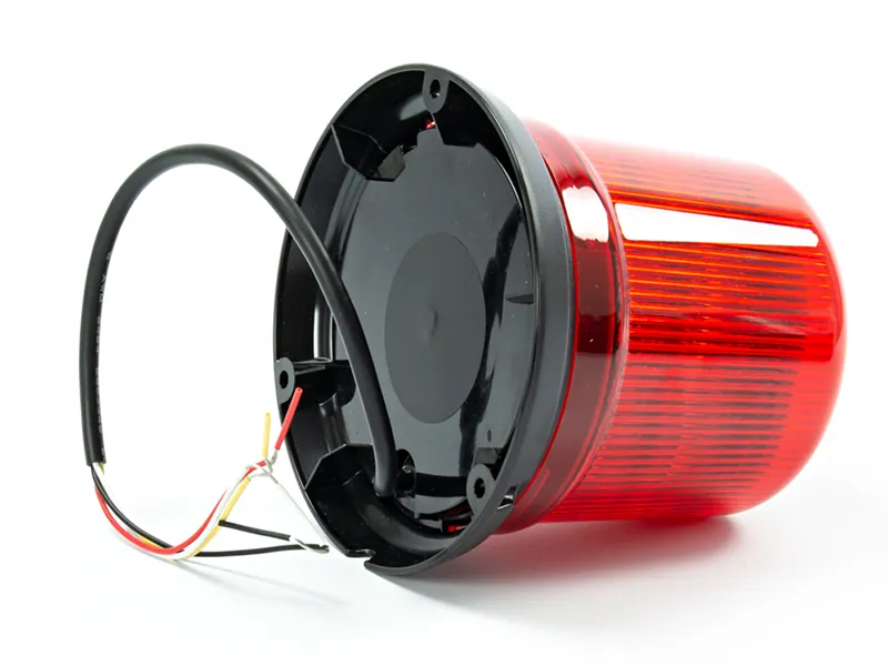 Axixtech LED Švyturėlis su Prisukamu Tvirtinimu, 10 Galingų Raudonų Diodų, 12-24V, IPX6, ECE R65 Klasė 1 - Attēls 2