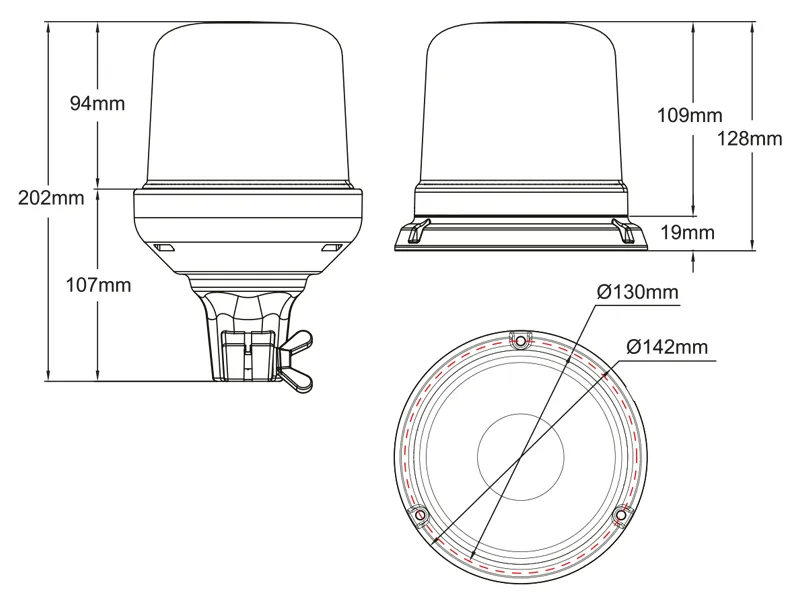 AXIXTECH LED Švyturėlis su 10 LED Elementų ir 11 Mirksėjimo Programų - Attēls 3