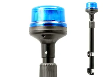 AXIXTECH LED Švyturėlis su Teleskopiniu Stovu IP66 8x3W Mėlynas - Ledbarzibintai.lt
