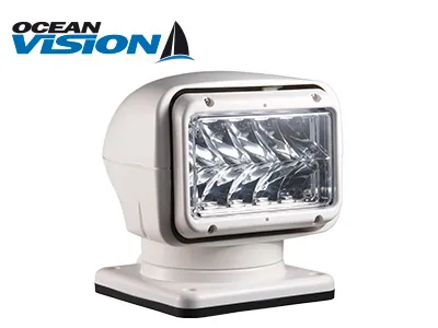 OCEAN VISION LED Paieškos Žibintas 50W su Nuotoliniu Valdymu, 360° Pasukimu, 12-24V, 5700K - Ledbarzibintai.lt