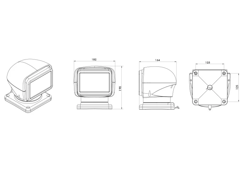 OCEAN VISION LED Paieškos Žibintas 50W su Nuotoliniu Valdymu, 360° Pasukimu, 12-24V, 5700K - Attēls 7