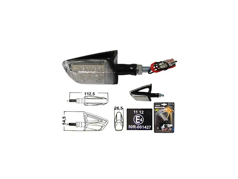 Motociklo ir keturračio LED posūkio žibintas 12V, 15 LED - Ledbarzibintai.lt