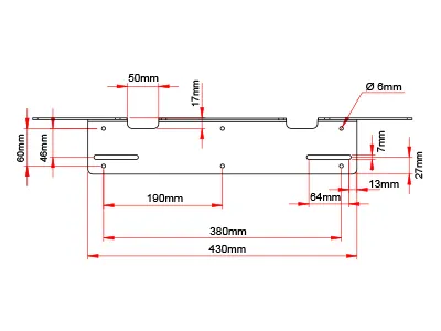NAN Universalus Žibintų Laikiklis už Valstybinio Numerio HD 606mm - Ledbarzibintai.lt