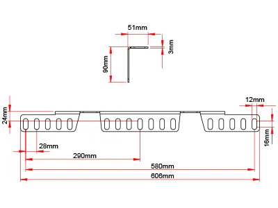 NAN Universalus Žibintų Laikiklis už Valstybinio Numerio HD 606mm - Attēls 3