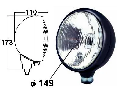 Metalinis H4 Priekinis žibintas su parkavimo šviesa, Ø 149mm - Ledbarzibintai.lt