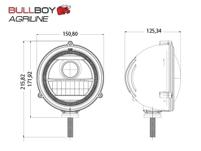 BULLBOY AGRILINE LED Driving Light 15W - Dvigubos intensyvumo šviesos žibintas su OSRAM LED, 10-30V, 700/1200lm, 5700K - Attēls 4