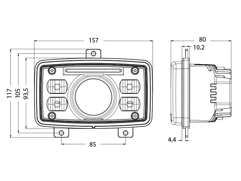 BULLBOY AGRILINE LED Vairavimo Žibintas 5600lm, 6000K, 9-32V - Aliuminio Korpusas, Polikarbonato Lęšis, ECE R148/R149/R10 Sertifikuotas - Attēls 2