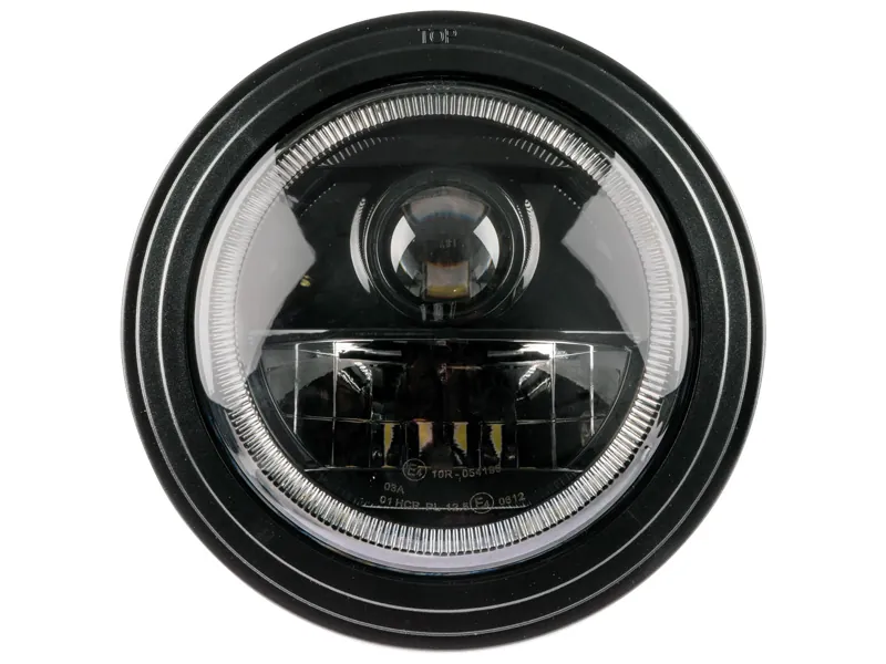 5 ¾ LED Priekinis Žibintas su Parkavimo Šviesa, 10-30V, Aliuminio Korpusas, E-Approved - Ledbarzibintai.lt