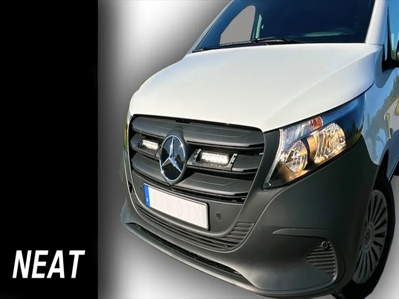 NEAT laikikliai Mercedes-Benz Vito 2025+ dviem OPTIBEAM Pure 185 - Ledbarzibintai.lt