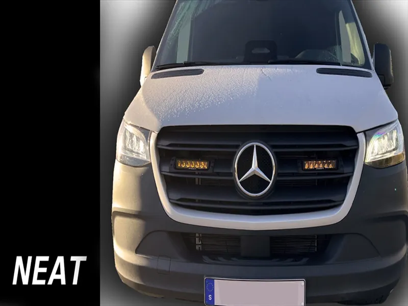 NEAT laikikliai Mercedes-Benz Sprinter 2019+ dviem OPTIBEAM Pure 185 - Ledbarzibintai.lt
