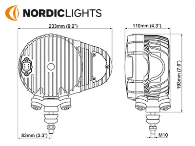 NORDIC Sculptor N6002 LED Priekinis žibintas Dualbeam su integruotu pasukimo signalu | 9-32V - Attēls 4