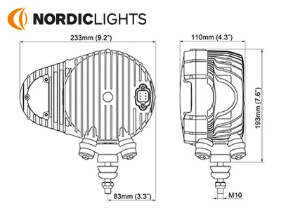 NORDIC Sculptor N6002 Dualbeam LED Priekinis žibintas - 9-32V, ECE R112, EMC sertifikuotas - Attēls 4