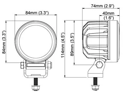 NORDIC LIGHTS LED Darbinis Žibintas Canis Pro 330 4800lm IP69K - Attēls 2