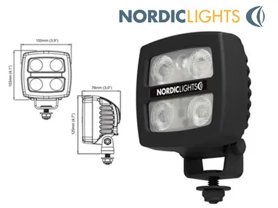 NORDIC LIGHTS N24 LED Darbinis Žibintas IP68 Aliuminio Korpuse - Ledbarzibintai.lt