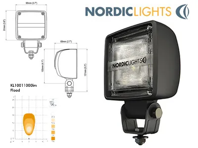 NORDIC LIGHTS LED Darbo Žibintas KL1001 IP68 1600lm - Ledbarzibintai.lt