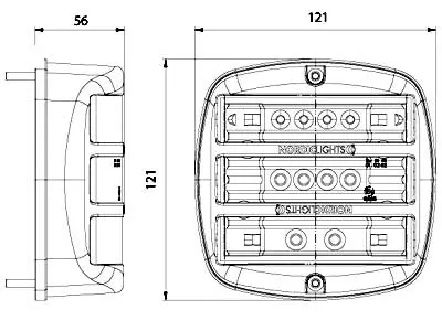 NORDIC LIGHTS LED Galinis Žibintas 24V - Aukštos Kokybės Kvadratinis LED Žibintas Sunkiajai Technikai, IP68 Apsauga - Attēls 2