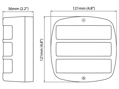 Nordic Lights LED Galinis Žibintas - 24V, Aliuminio Korpusas, IP21, Atsparus Vibracijoms ir Smūgiams - Attēls 4