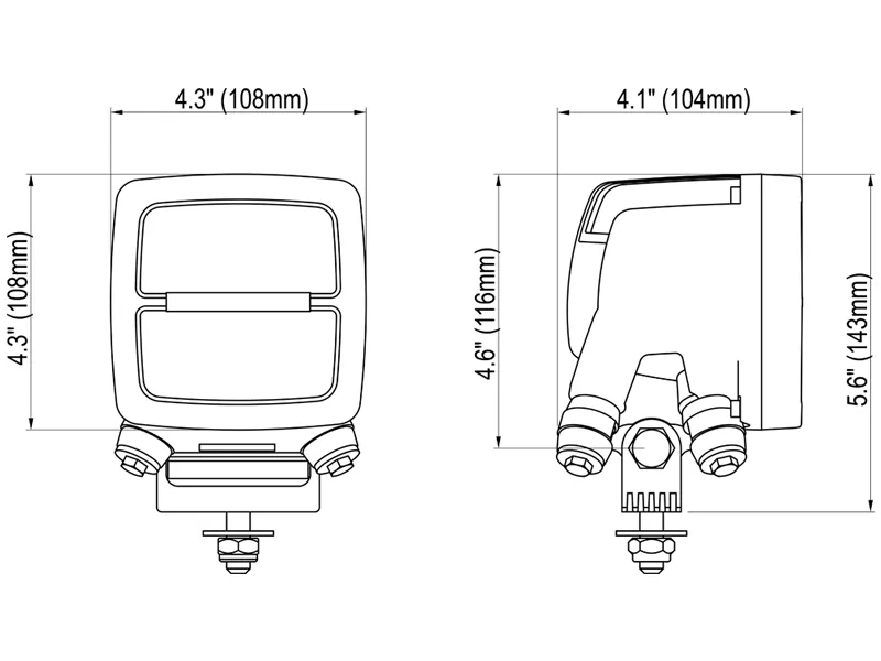 NORDIC LIGHTS LED Darbo Žibintas QUAKE 6700lm IP6K9K Pramoniniam Naudojimui - Attēls 2