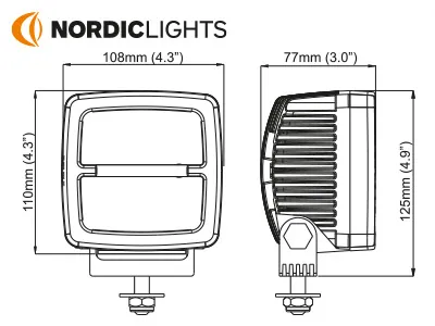 NORDIC LIGHTS Scorpius N42 LED Darbo Žibintas 1350lm IP68 - Attēls 3