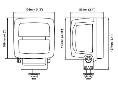 NORDIC LIGHTS Scorpius N4404 LED Darbo Žibintas 4800lm IP68/IP6K9K - Attēls 3