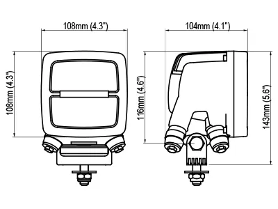 NORDIC LIGHTS LED Darbinis Žibintas N4409 QD IP68 Flood - Attēls 3