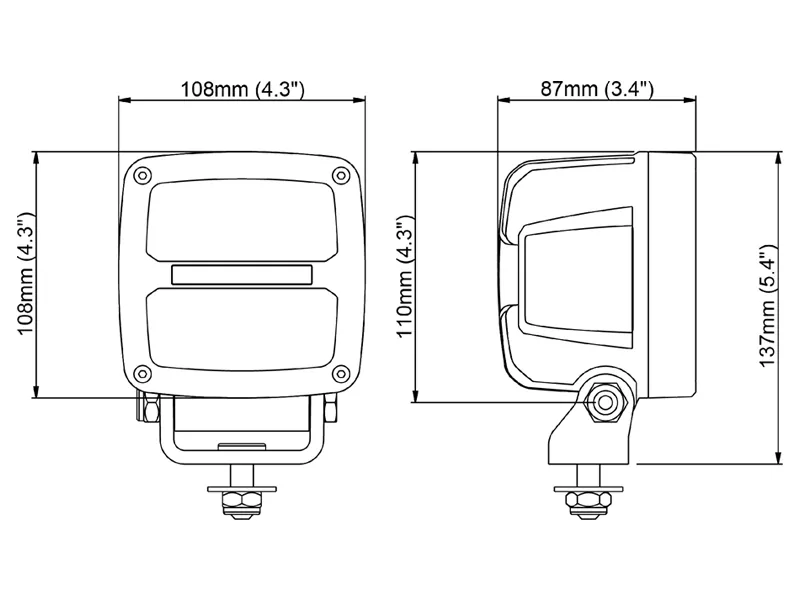 NORDIC LIGHTS SCORPIUS PRO 430 LED Darbo Žibintas - 12-24V, 4800lm, 5000K, Aliuminio Korpusas - Attēls 2