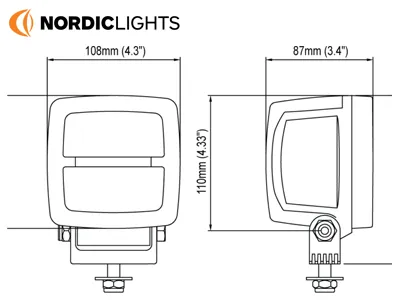NORDIC LIGHTS Scorpius 400 Blue LED Darbo Žibintas Purkštuvams IP6K9K - Attēls 2