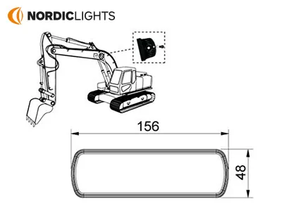 NORDIC LIGHTS LED Darbinis Žibintas Downside Flood 2700lm IP68 - Attēls 3
