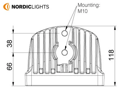 NORDIC LIGHTS LED Darbinis Žibintas Downside Flood 2700lm IP68 - Attēls 4
