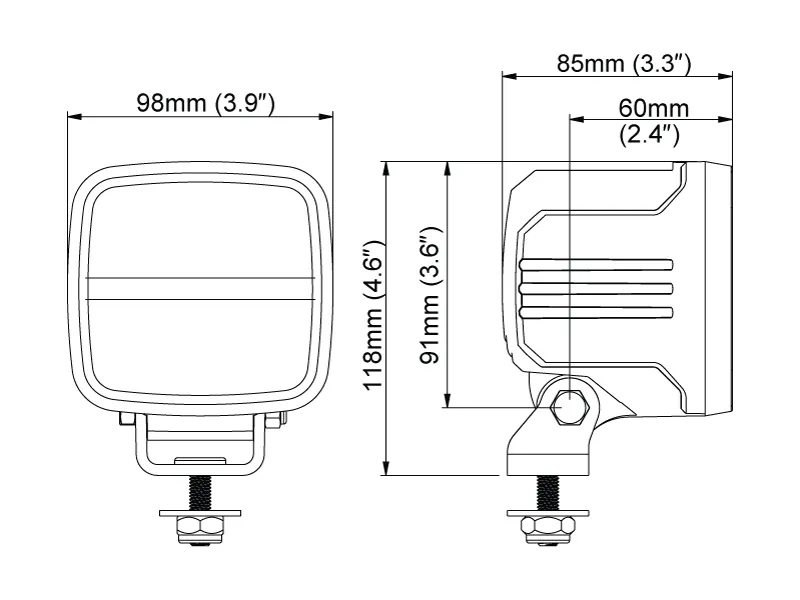 Nordic Lights Scorpius GO 430 LED Darbo Žibintas - 4800lm, 12-24V, IP68, Aliuminio Rėmas - Attēls 2